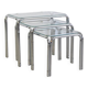 Ensemble de 3 tables gigognes en chrome