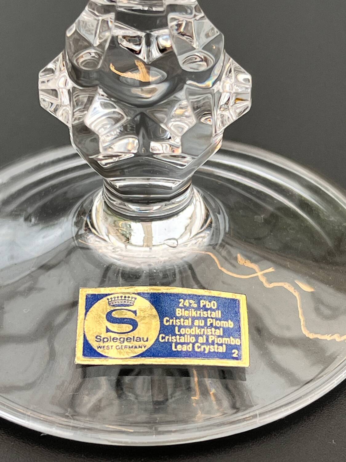 Set of 6 Speigelau crystal glasses