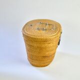 Chinese wicker tea basket