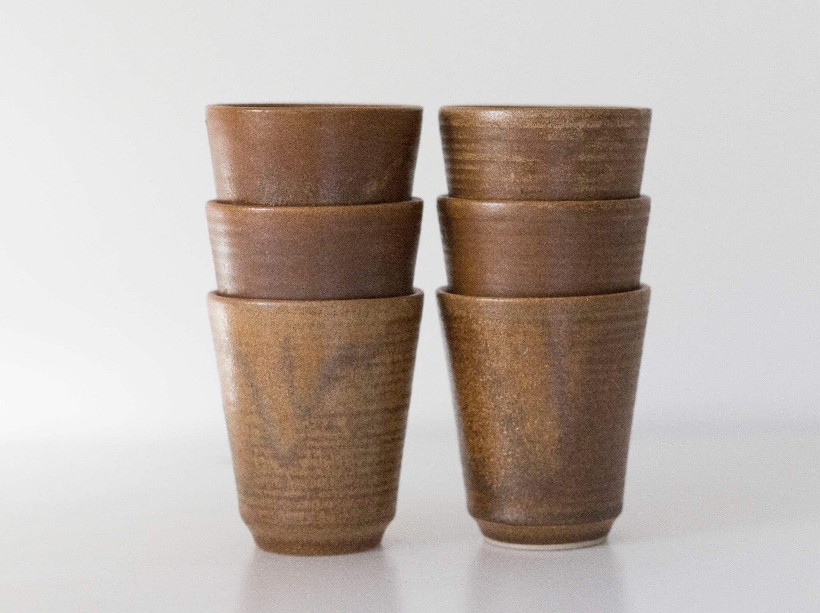 Lot de 6 verres en grès Digoin