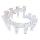 Bougeoir design vintage en plastique transparent