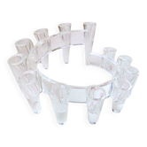 Bougeoir design vintage en plastique transparent