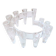 Bougeoir design vintage en plastique transparent