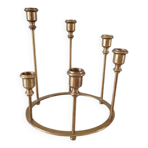 Bougeoir cerclé en laiton