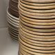 Lot de 20 assiettes en grès brun épais évasées D22,5