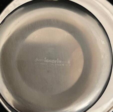 Set of 4 cups and their saucer "Inoxry" Italy