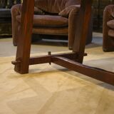 Brutalist table in elm by Aranjou 1950s