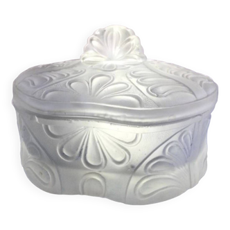 Art Deco Molded Glass Candy Box / Powder Box – Palmette