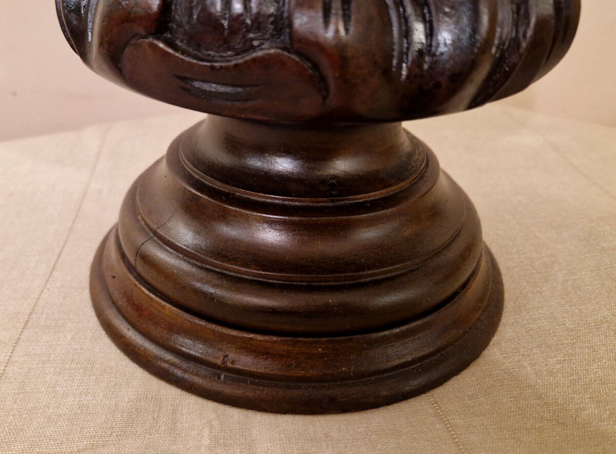 Small mahogany column table