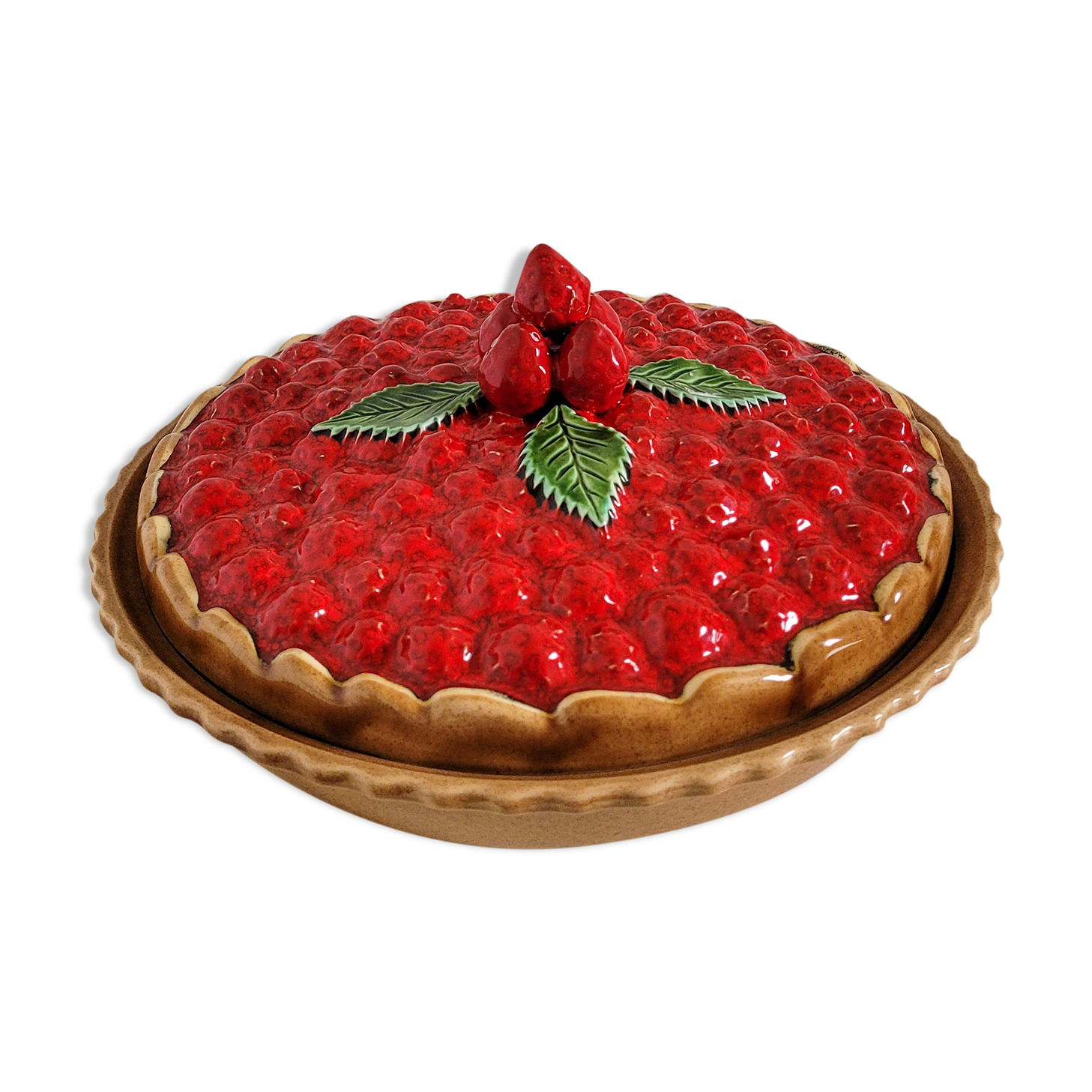 Slurry dish strawberry pie