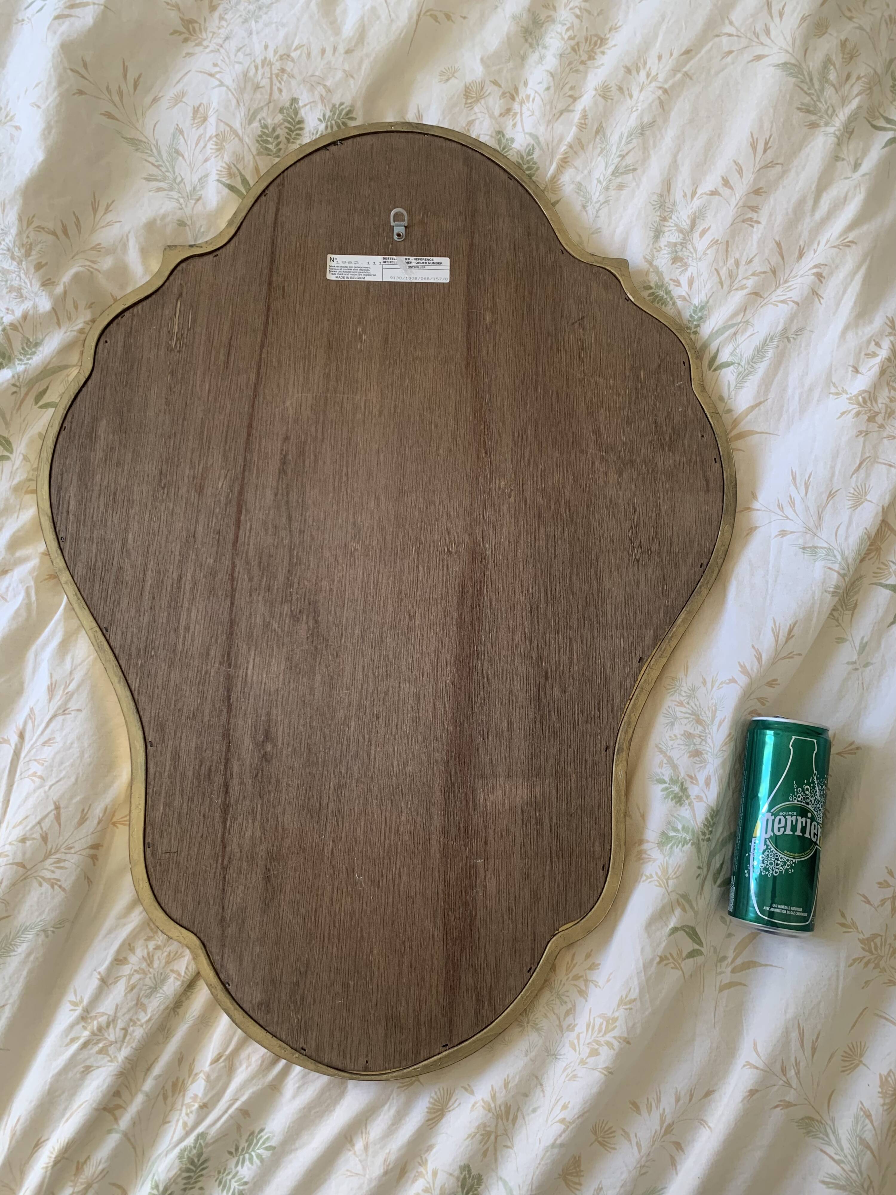 Vintage mirror 1960 Belgian rocaille style gilded wood - 76 x 55cm