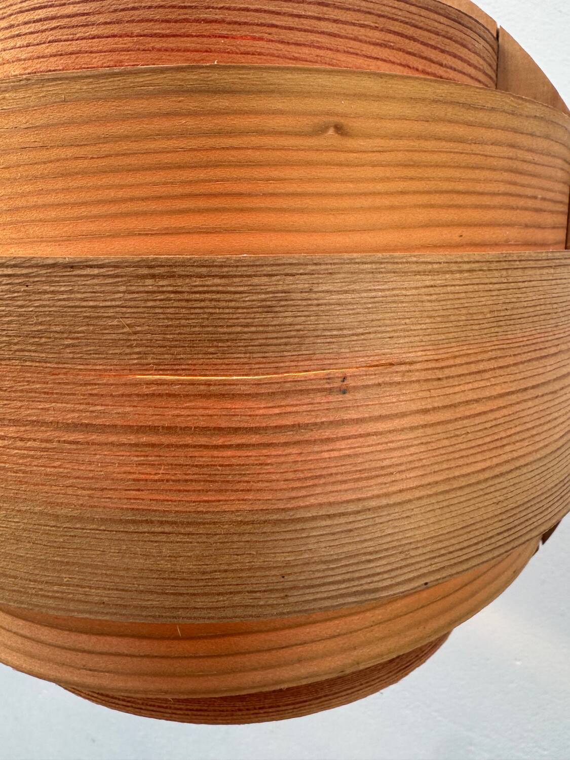 Hans Agne Jakobsson wooden pendant light, 1960s