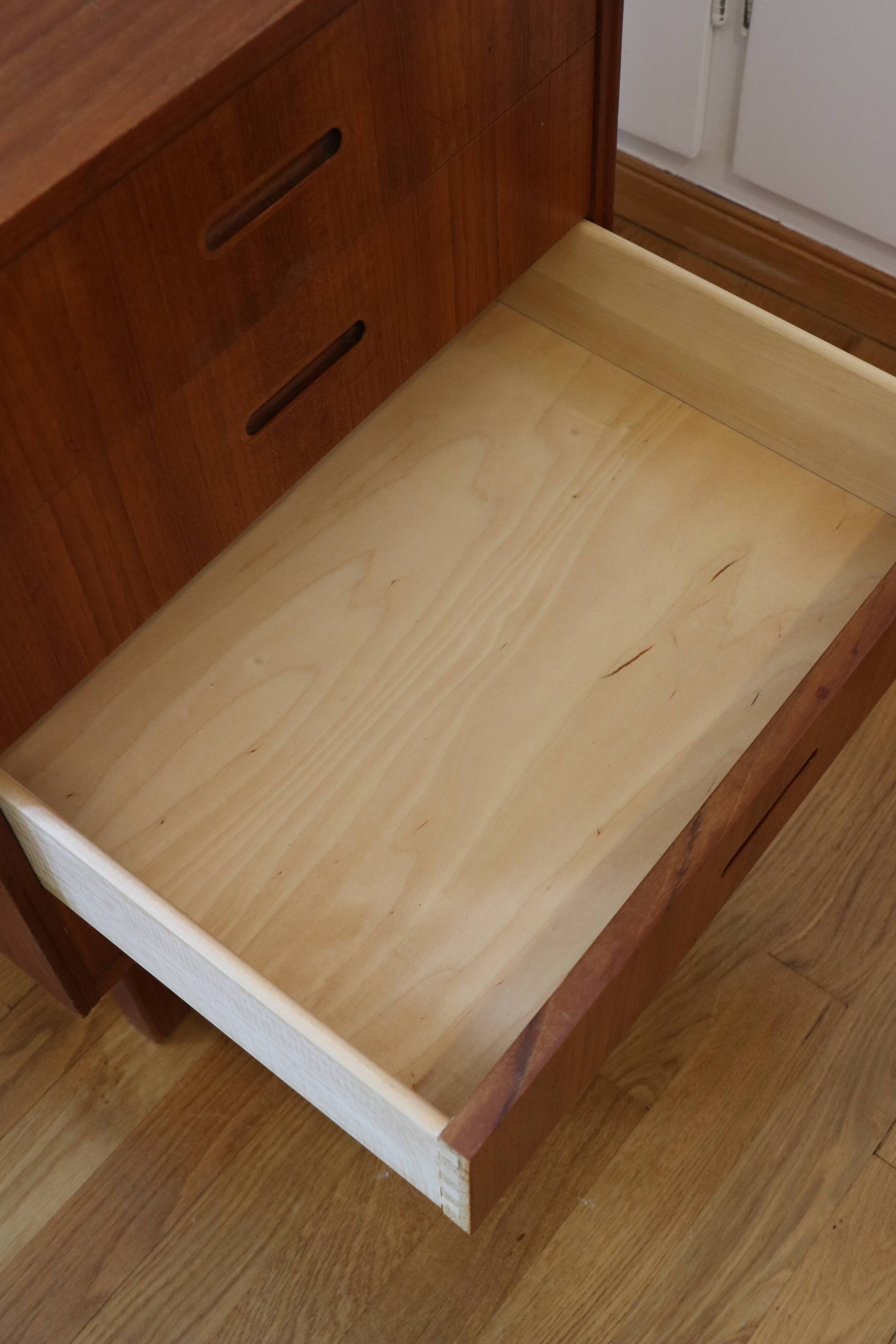 1960s Scandinavian teak chest of drawers