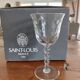 6 Burgundy glasses No. 3 Saint Louis "Bubbles"