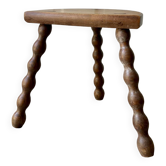 Vintage wooden tripod stool