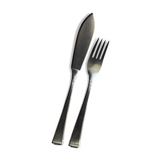 Series of 12 fish cutlery