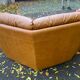 Large 6-seater corner sofa in cognac brown genuine leather