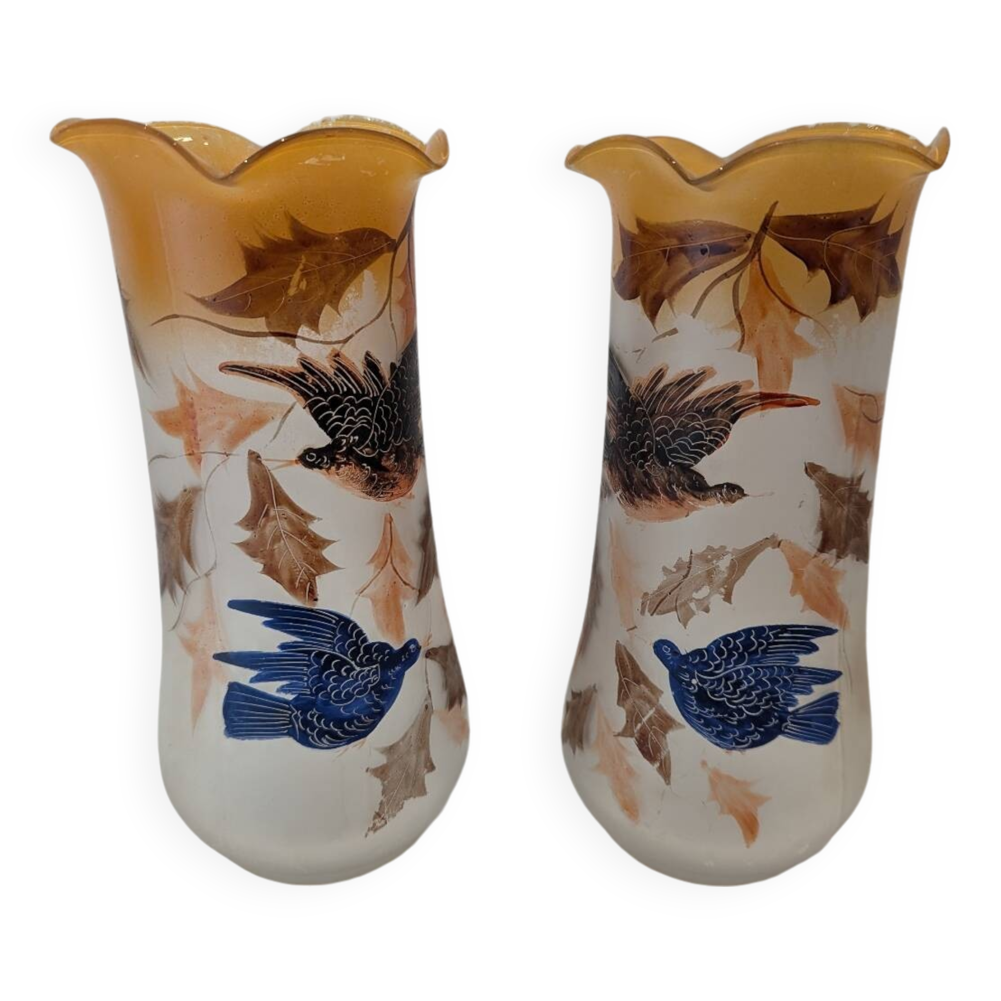 Paire de vases anciens Art nouveau