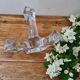 Daum 3-branched crystal candle holder