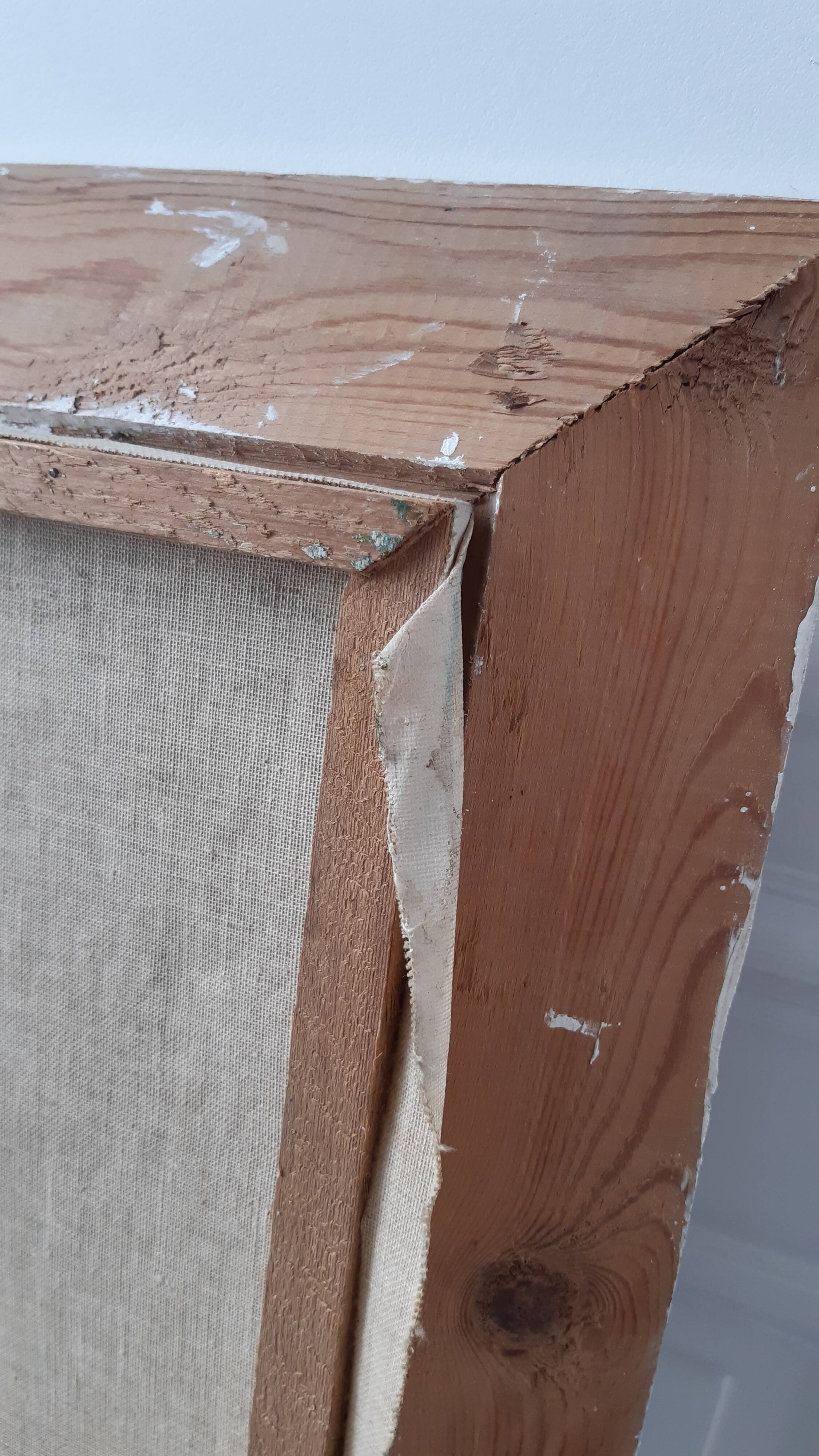 Oil painting on canvas landscape vintage mountains