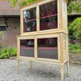 Louis xvi xviii eme century painted wood showcase