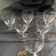 Série de 6 verres anciens gravés