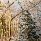 Signed canvas painting, year 1963