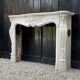 Louis XV Style Fireplace In Carrara Marble Circa 1880