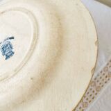 Antique opaque porcelain plates from Gien, Provençal model