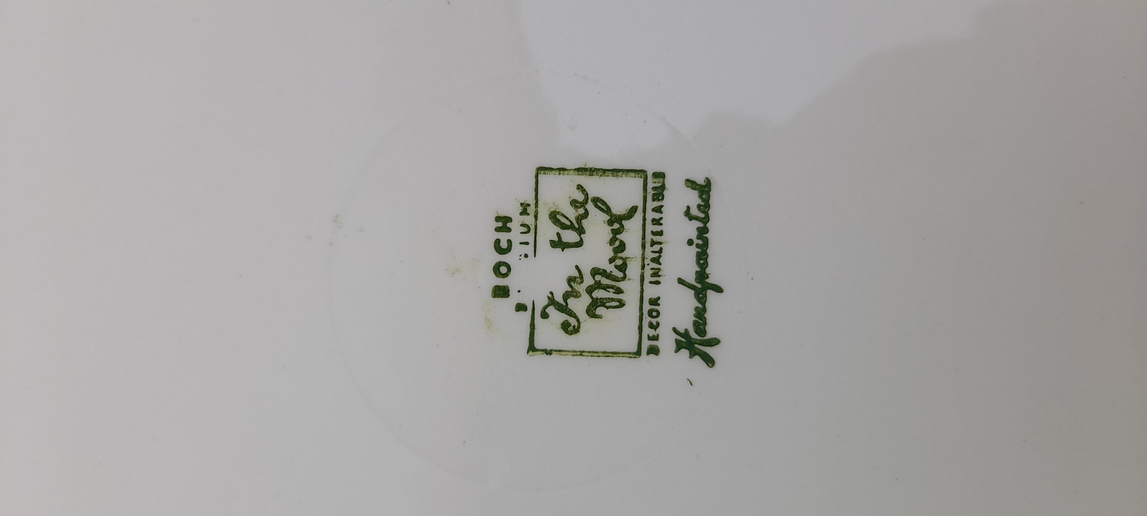 10 tiled dessert plates Boch Belgium