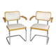 Paire de chaises B64 en velours