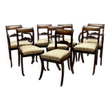 Set of six chairs and two armchairs from the Charles X period