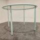 Vintage round glass dining table by Fly line Italy, 1960s