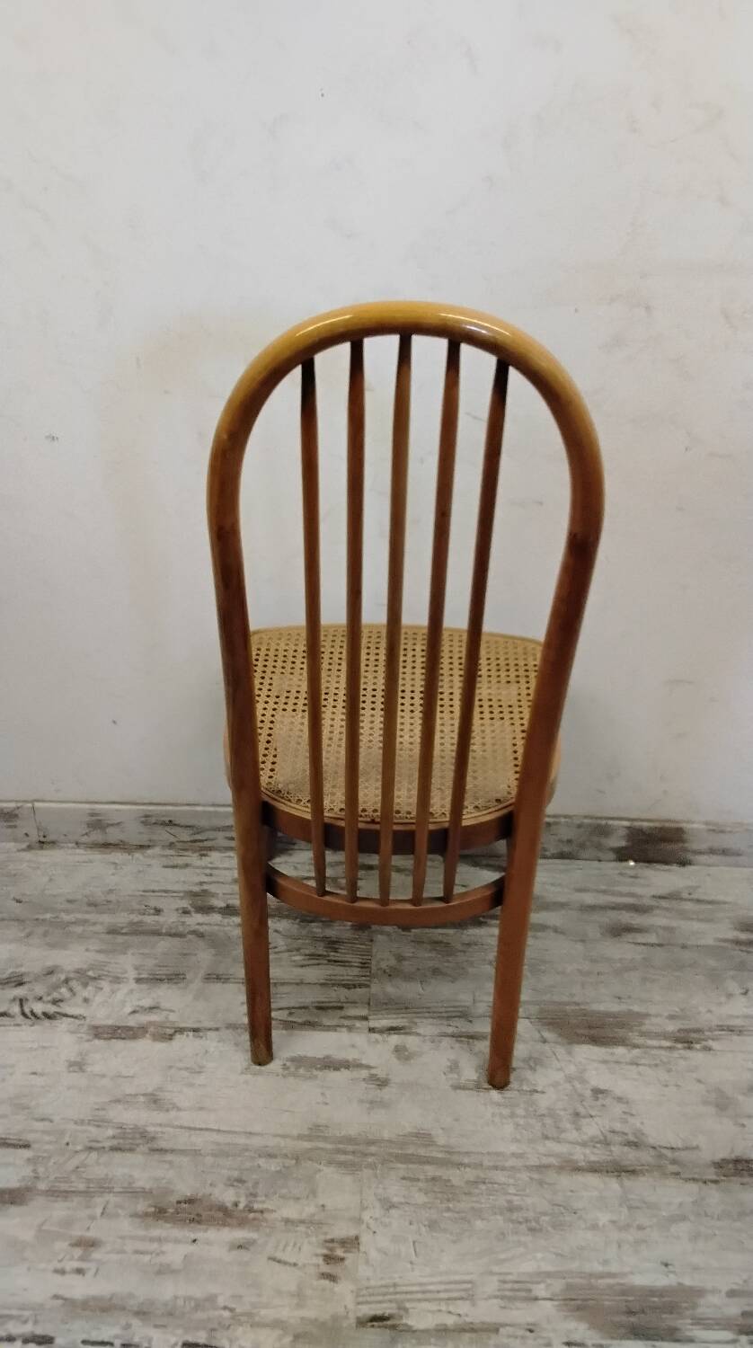 Caned wooden chair, "Eden" model