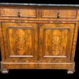 Louis Philippe period sideboard in walnut and marble top 1830's