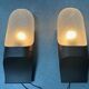 2x vintage 'frosted glass' wall lamp – Hans Popp