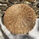 Tabouret en rotin et bois,   années 60