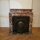 Royal red marble fireplace