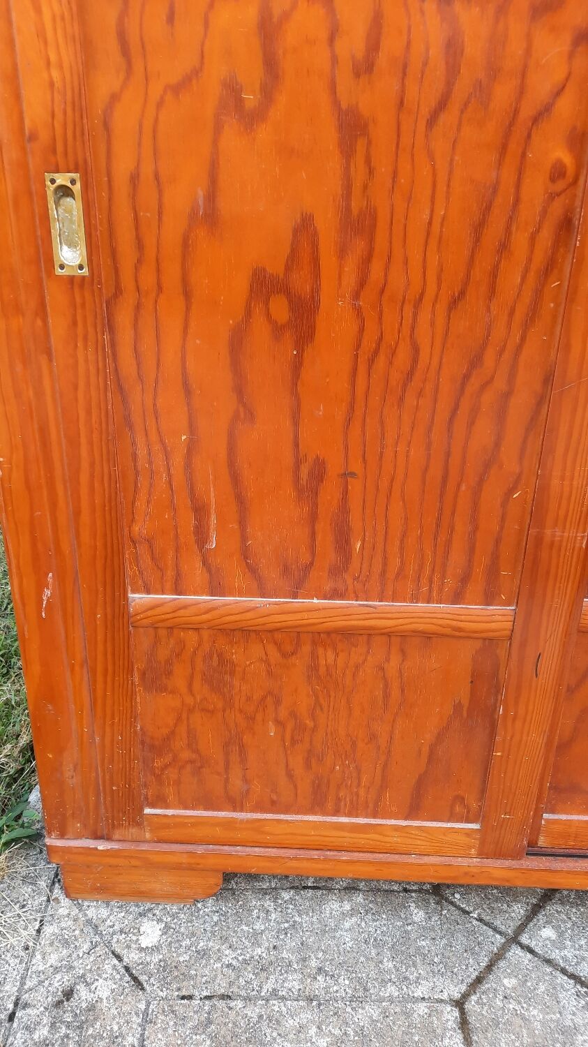 Vintage wardrobe with sliding door