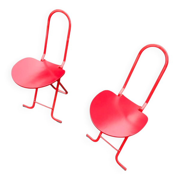 Chaises pliantes par Gastone Rinaldi pour Thema, années 1970, ensemble de 2