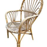 Rattan armchair from the 60s, Netherlands