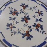 Earthenware serving tray decorated with stylized cherries