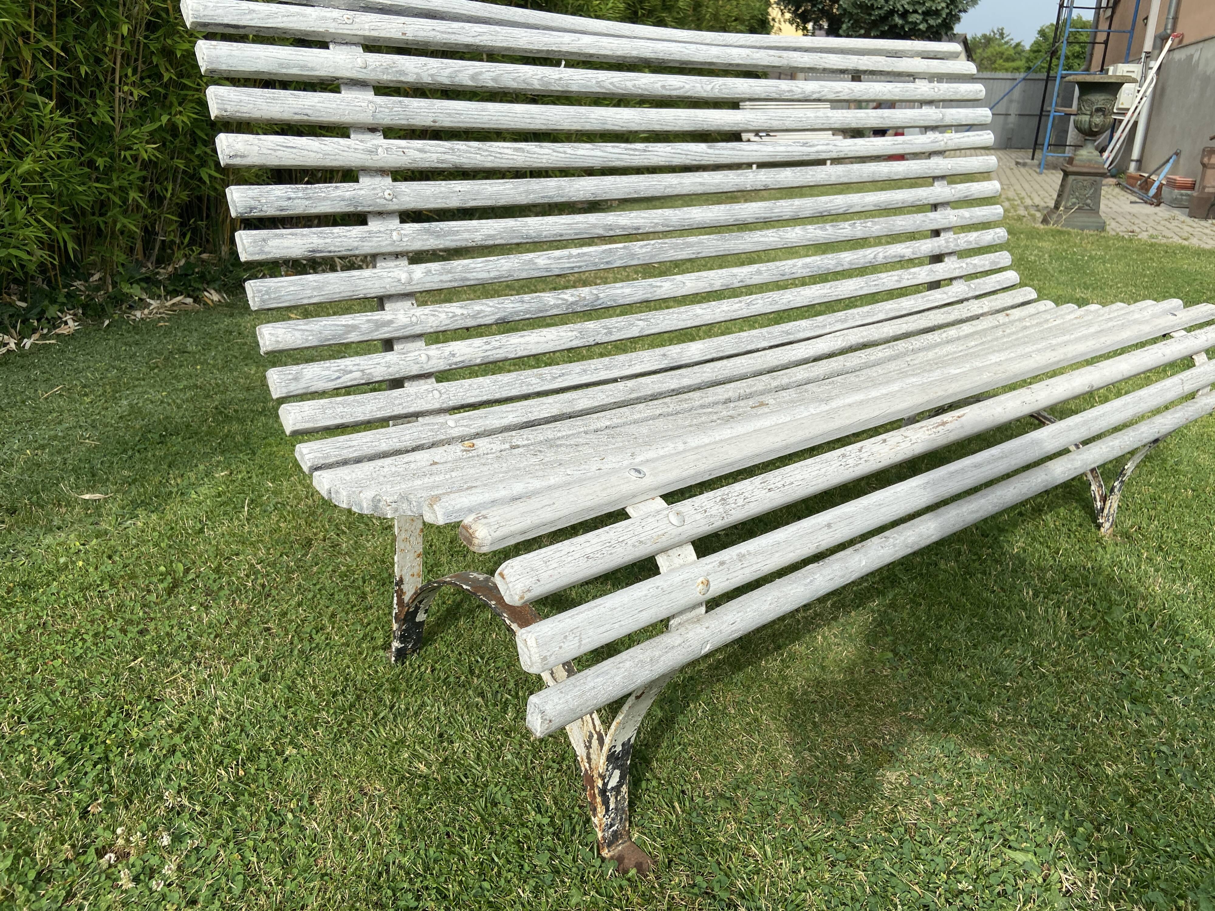 Banc vintage de jardin des années 60