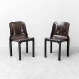 Pair of Selene chairs by Vico Magistretti for Artemide – iconic 1960s plastic design