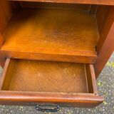 Louis XIV bedside table in solid wood with 2 drawers.