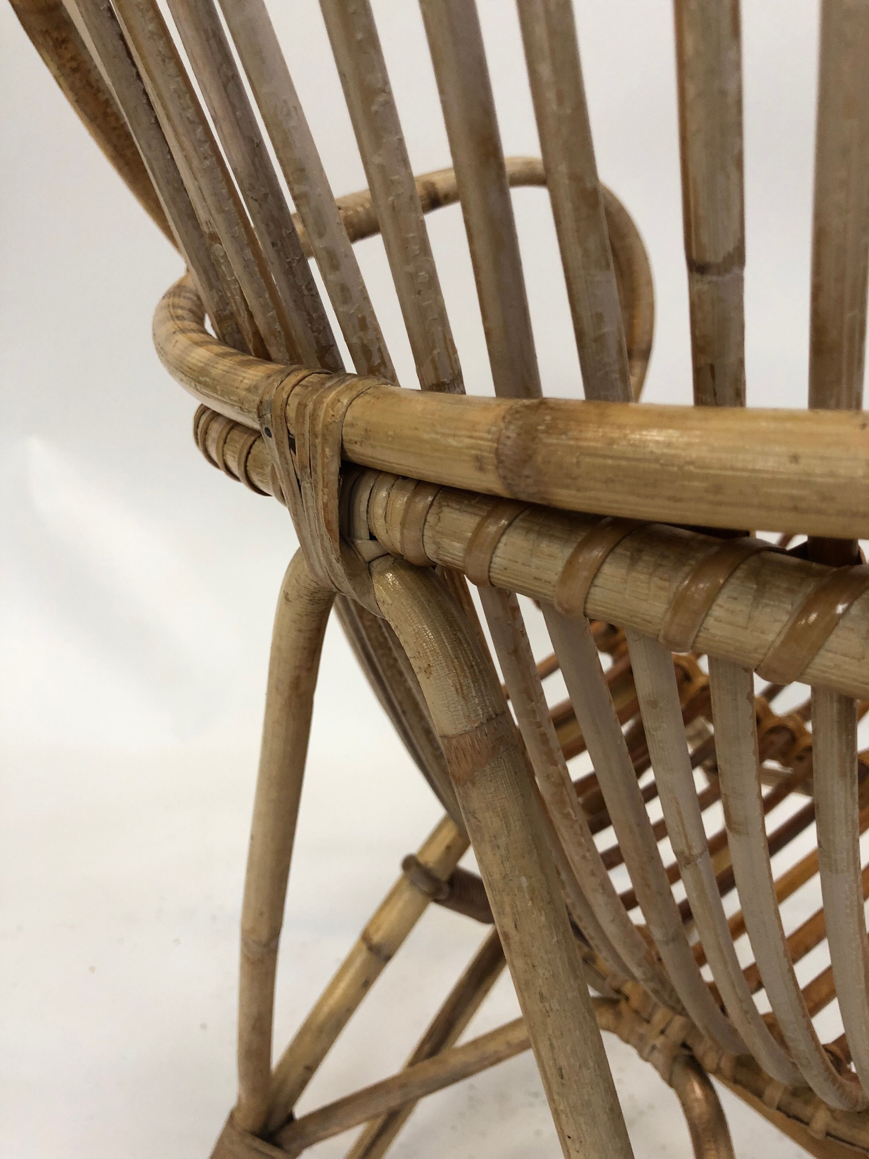 Rohe Noordwolde rattan chair, 1960, Netherlands