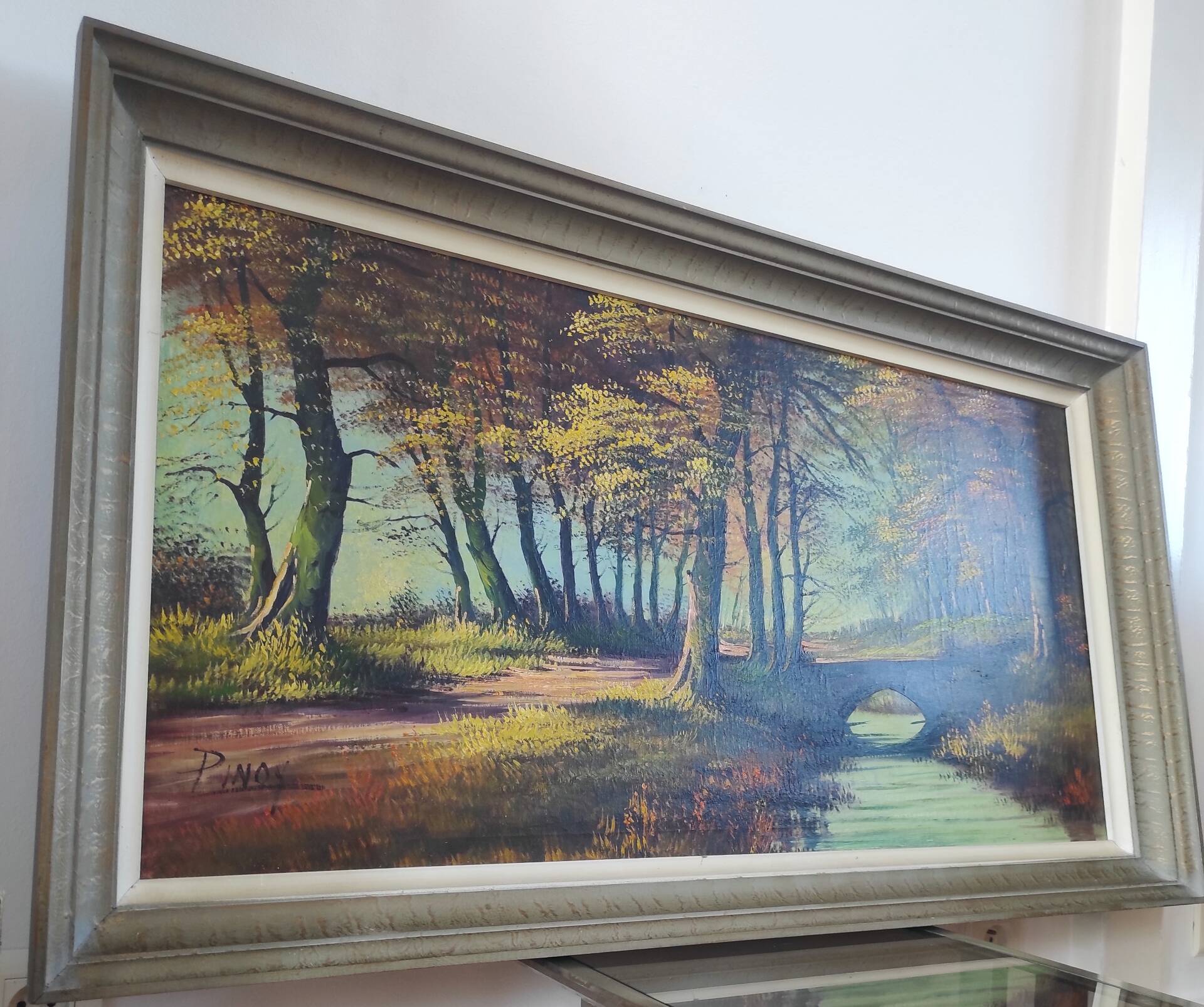 Large painting, oil on canvas signed "Pinoy"
