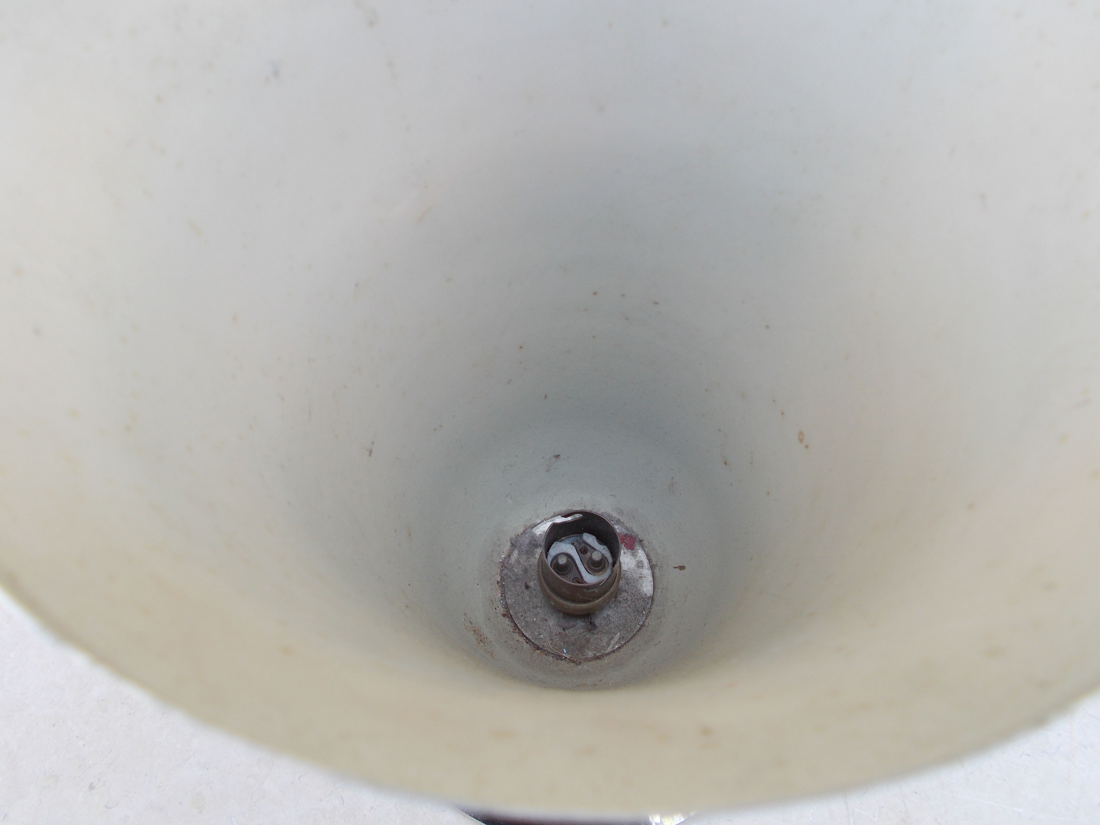 Lamp metal chrome period Art Deco tulip cornet