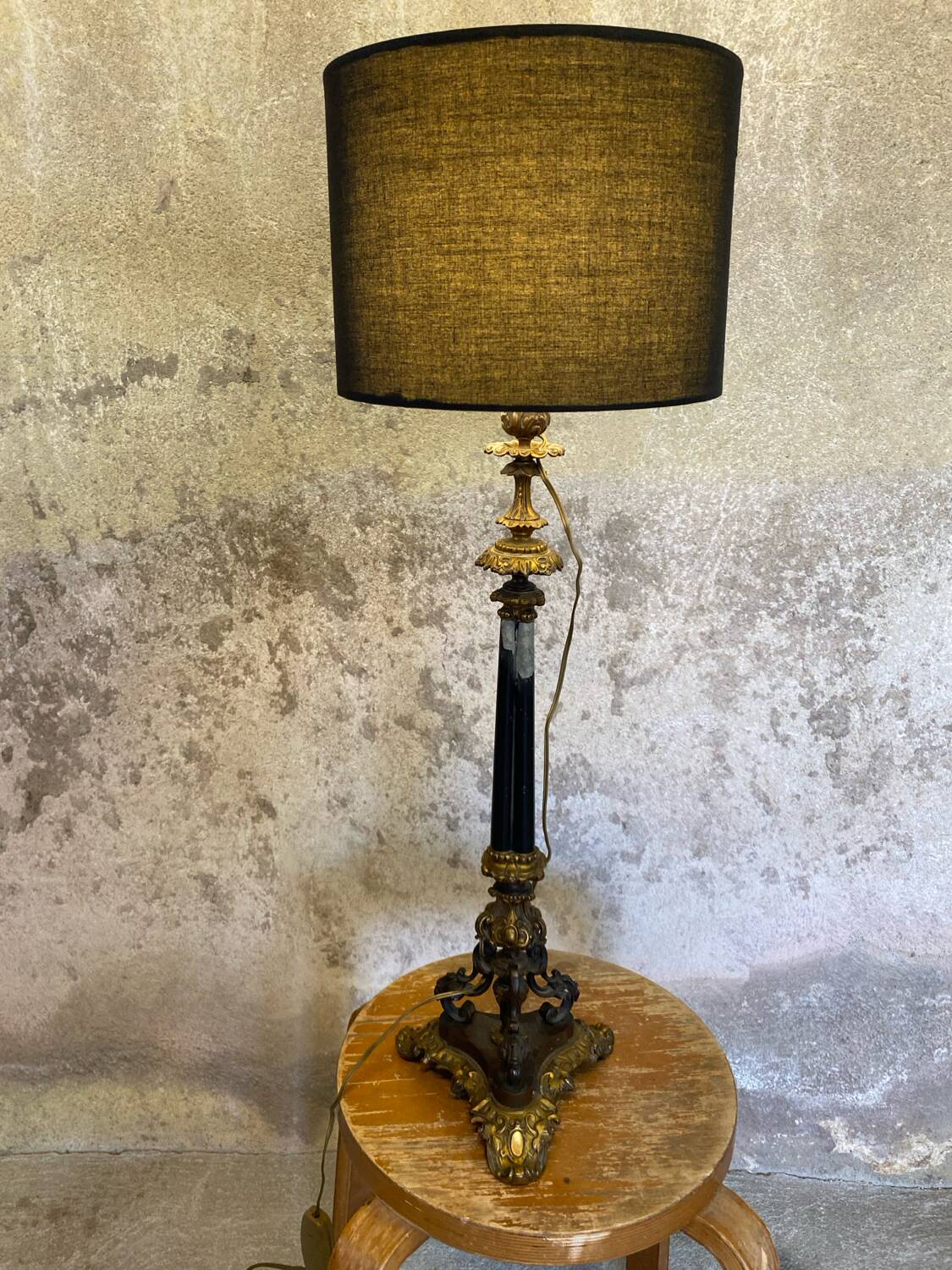 Candle holder lamp from the Napoleon III era.
