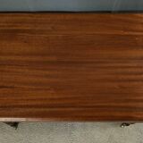 Rolling coffee table in solid mahogany, Louis-Philippe style – Late 19th century